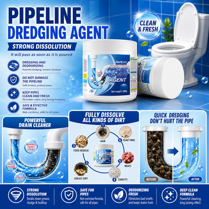Powerful Pipe Dredging Agent for Kitchen and Toilet Pipelines 260 gm (Pack of 1)