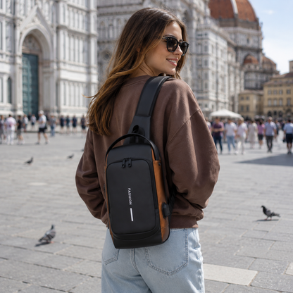 Crossbody Sling Bag for Men Women, Anti-Theft Fashion Chest Bag with Usb Charging Port, Messenger Bags, Waterproof Casual Shoulder Bag